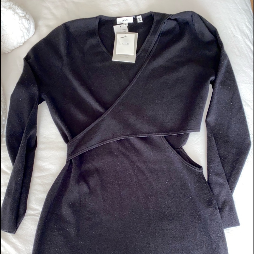 A.L.C. Black cutout midi dress